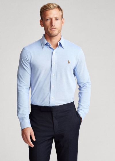 Camisa Oxford Polo Ralph Lauren Hombre Azules / Blancos - Knit - TDMIJ1460